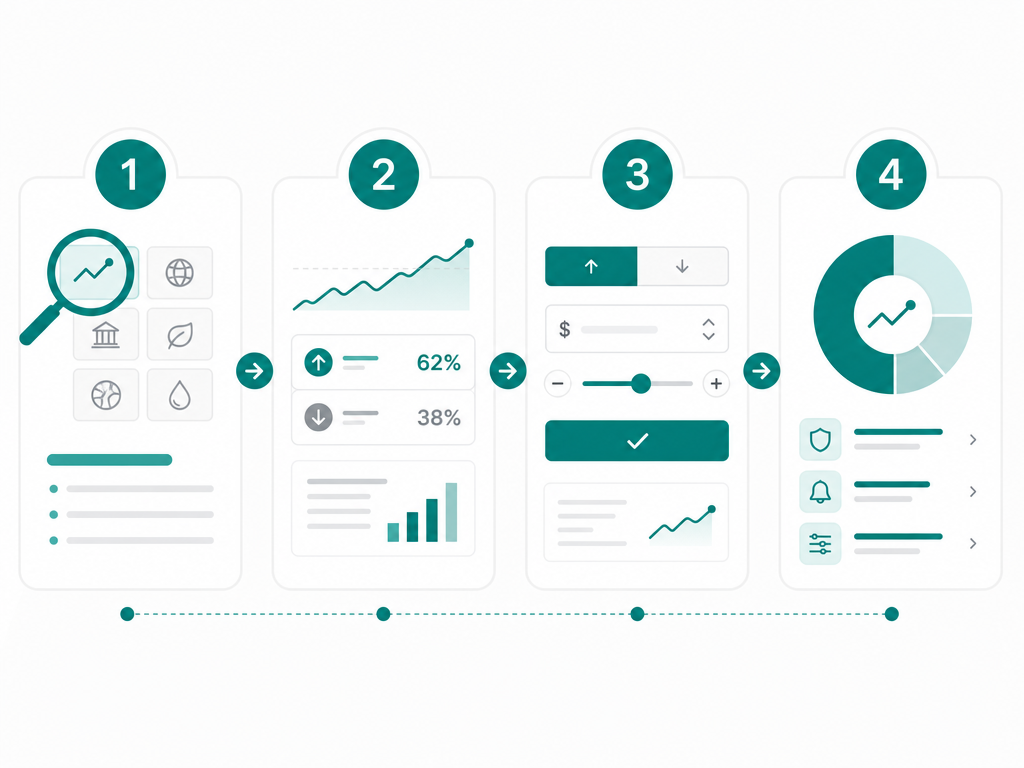 Infographic of four steps to bet on a Fed rate cut