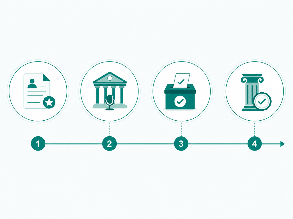 Infographic of the Fed Chair nomination and Senate confirmation timeline